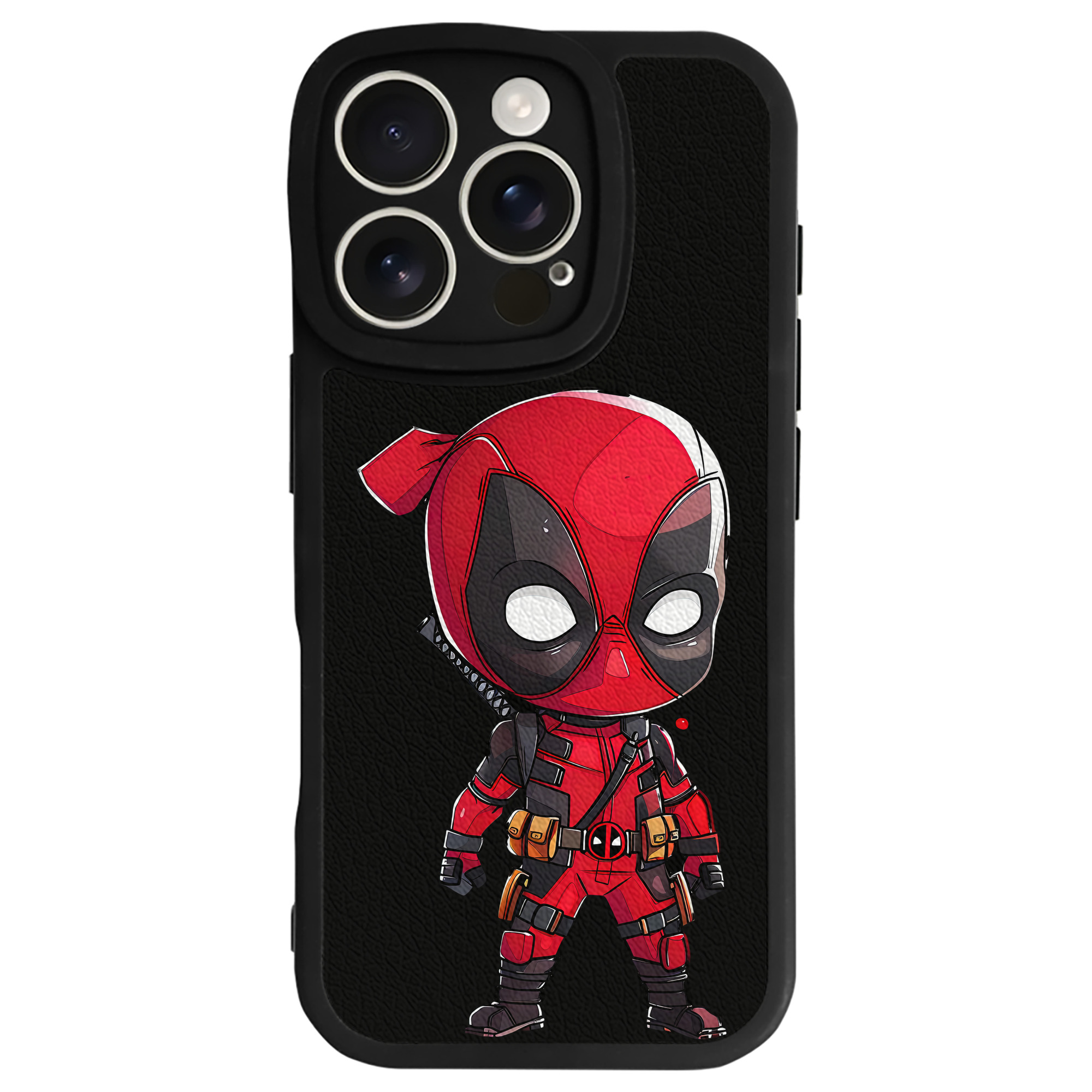 （画像用） Deadpool デッドプール 【iPhone 16シリーズ対応】シリコンスマホケース（レザー調） 材質：シリコン